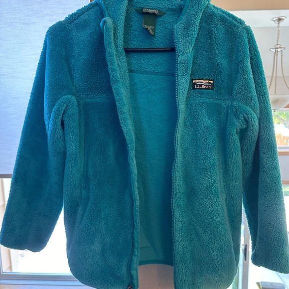 L.L. Bean Fleece Jacket-Youth Large-Teal - Picture 1 of 5